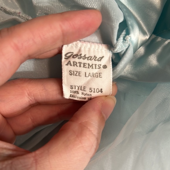 Vintage Soft Blue Lingerie Nightgown - Picture 7 of 7